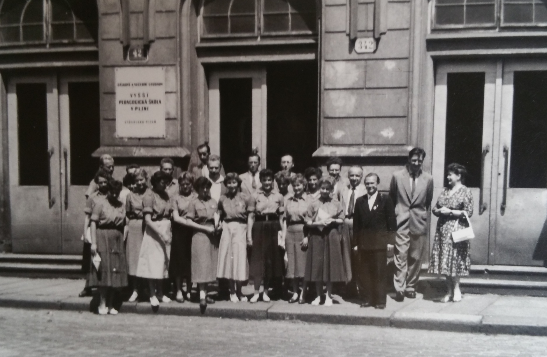 Návštěva z Pedagogického institutu v Güslrow v NDR v roce 1958